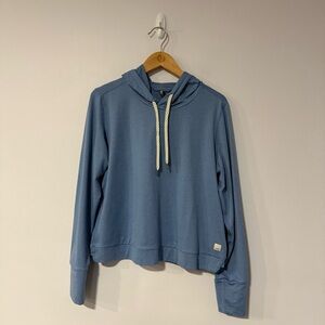 Vuori Halo Essential Hoodie Light Blue Heather Size Large